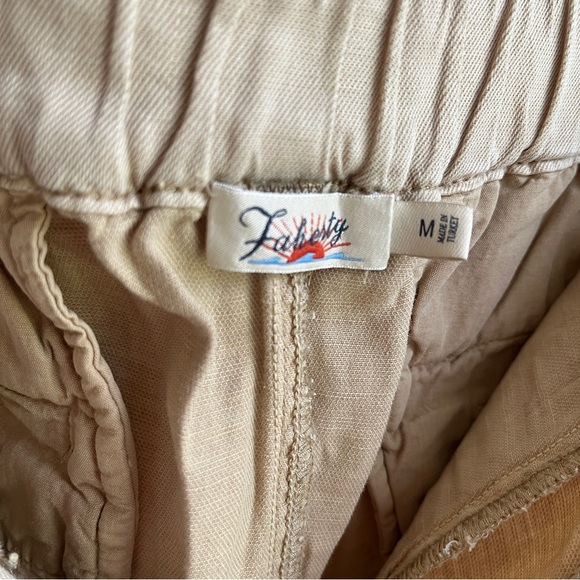 Faherty Arlie day cargo pants safari color elastic waistband utility vibe size M - Picture 6 of 8